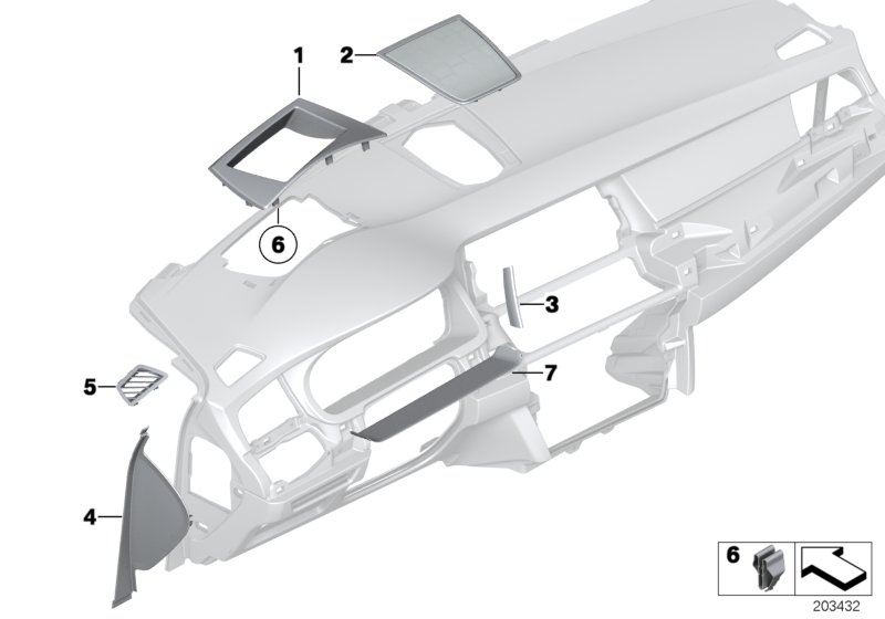 Genuine BMW 51459142604 F07 Covering Defroster Nozzle Left SCHWARZ (Inc. 535d) | ML Performance UK Car Parts