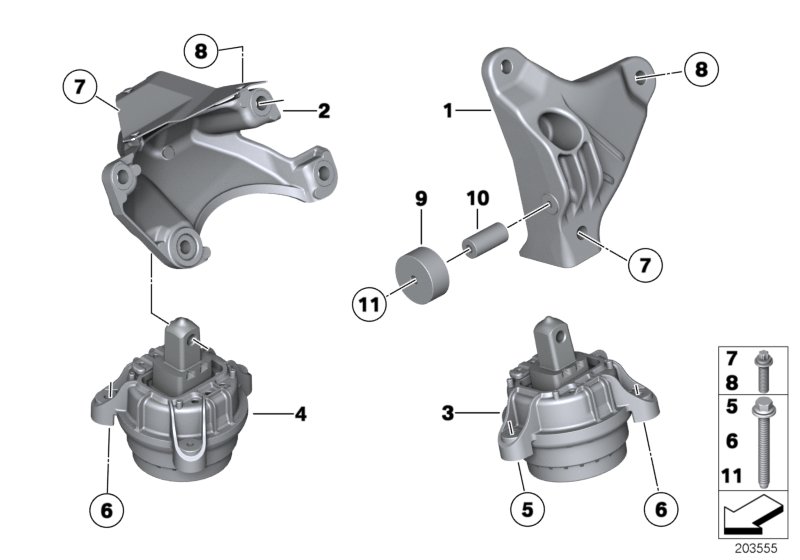 Genuine BMW 22116775914 Engine Supporting Bracket, Right (Inc. 523i, 528i & 530i) | ML Performance UK Car Parts