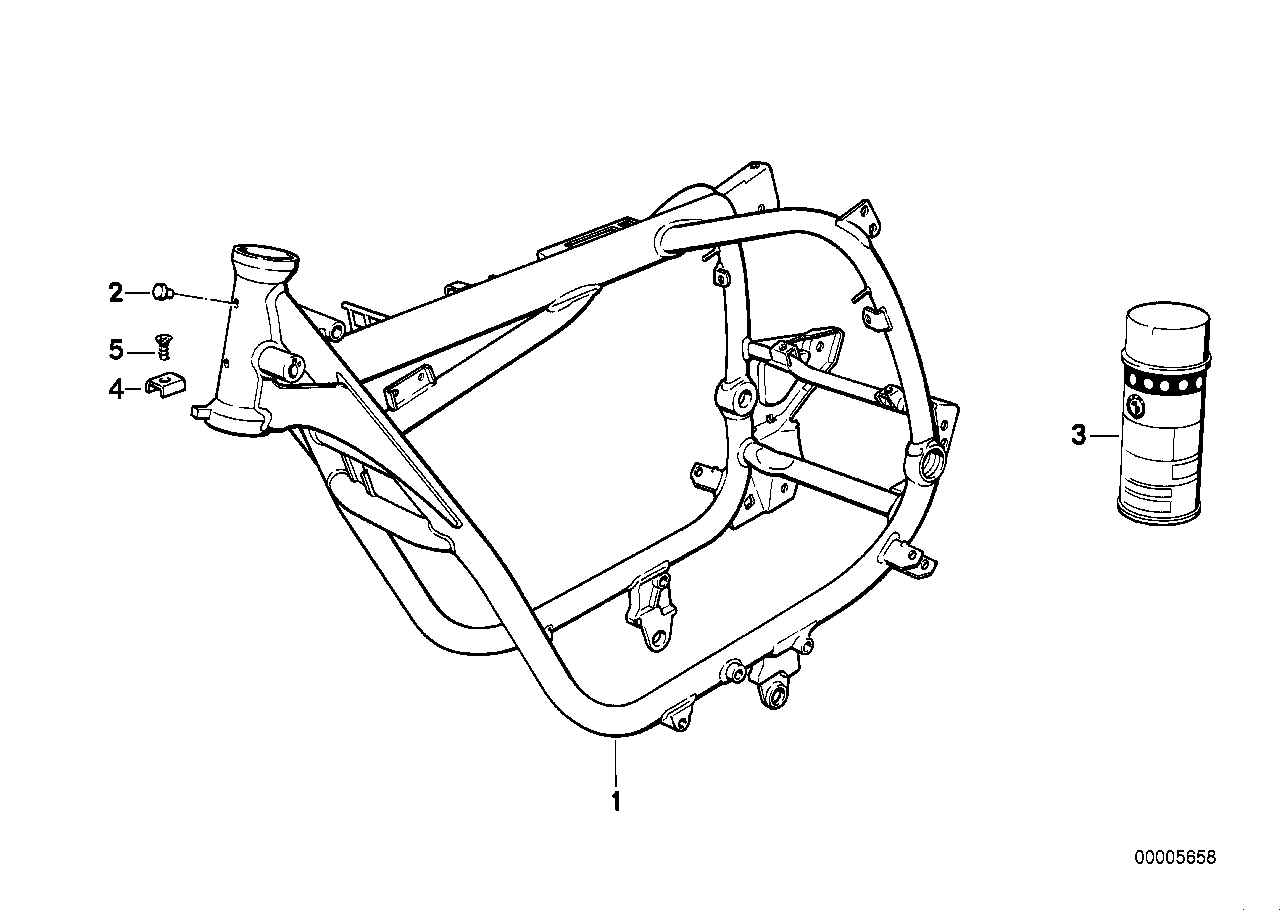 Genuine BMW 46511452605 Front Frame Schwarz (Inc. R 100 GS) | ML Performance UK Car Parts