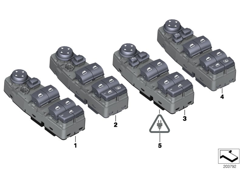 Genuine BMW 61319241953 F11 F10 F06 Operating Unit, Switch Module, Door (Inc. 650i, 530i & X3 35iX) | ML Performance UK Car Parts