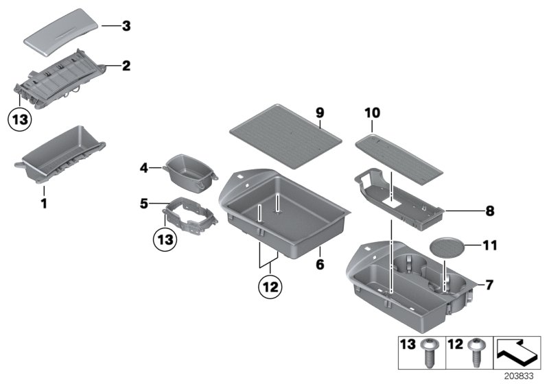 Genuine BMW 51169154066 E89 Oddments Tray (Inc. Z4 35i, Z4 35is & Z4 28i) | ML Performance UK Car Parts