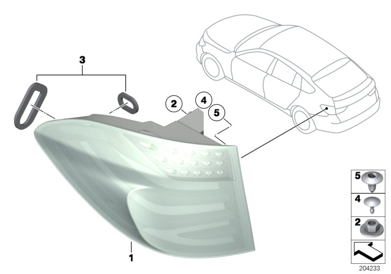 Genuine BMW 51438225566 F07 E72 Clip, Bottom Part (Inc. 535iX) | ML Performance UK Car Parts