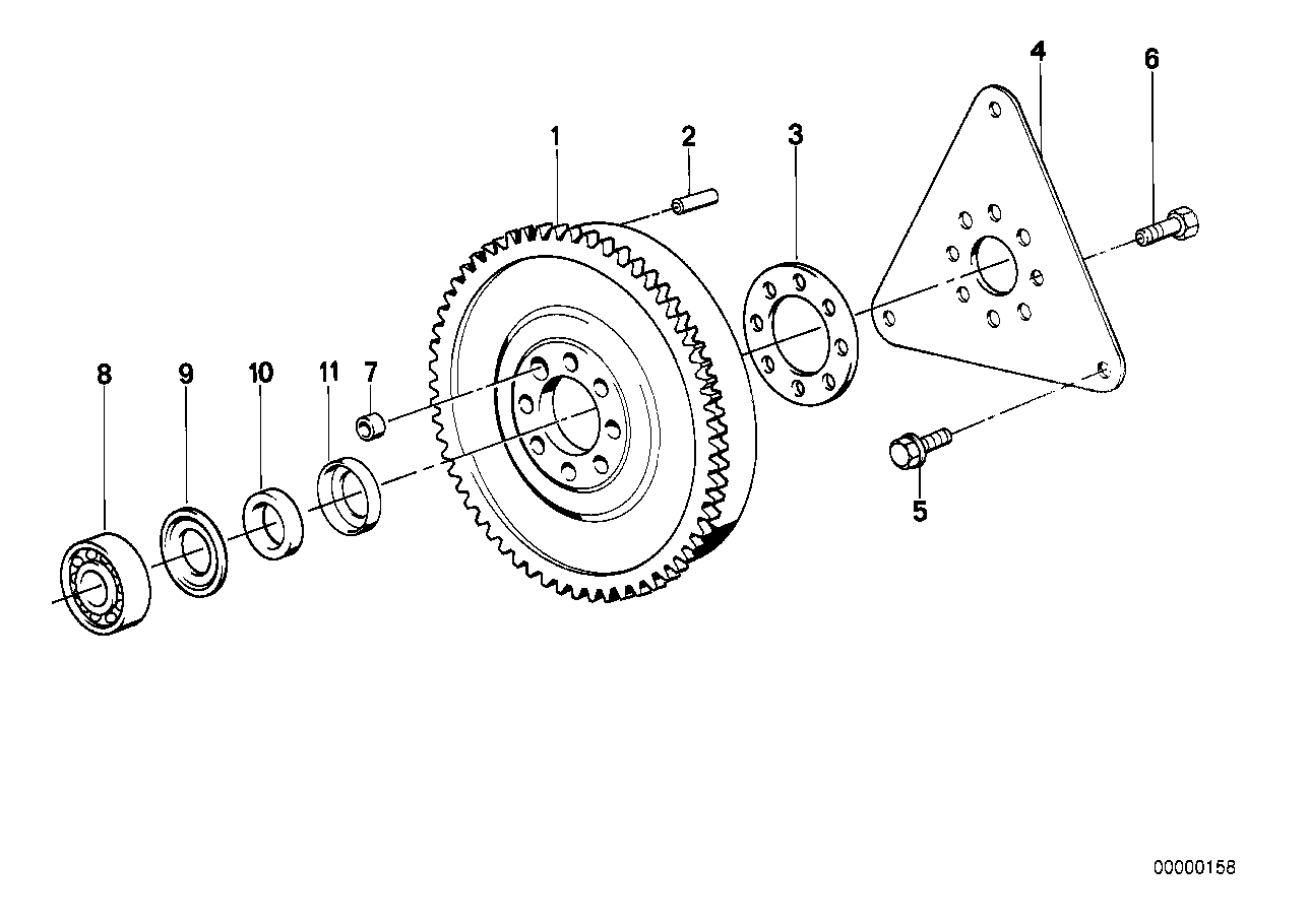 Genuine BMW 11221730680 E24 E32 E34 Flywheel (Inc. 535i, 735i & 530i) | ML Performance UK Car Parts