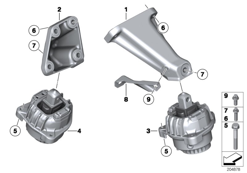 Genuine BMW 22116777374 F10 F06 F02 Engine Mount, Right (Inc. Alpina B7X, 550iX 4.4 & 750LiX) | ML Performance UK Car Parts