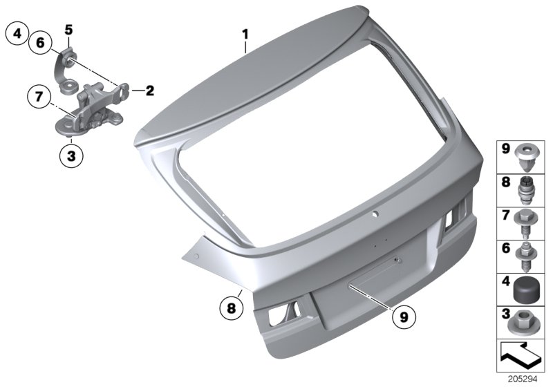 Genuine BMW 41002993152 E84 Trunk Lid (Inc. X1 20d, X1 28i & X1 20iX) | ML Performance UK Car Parts