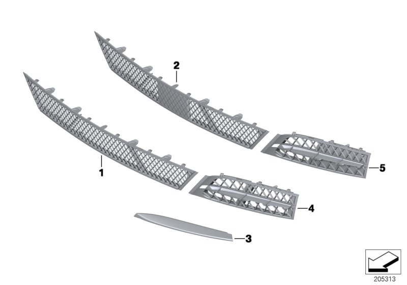 Genuine BMW 51117172370 F07 Finisher, Rod, Right (Inc. 550iX) | ML Performance UK Car Parts