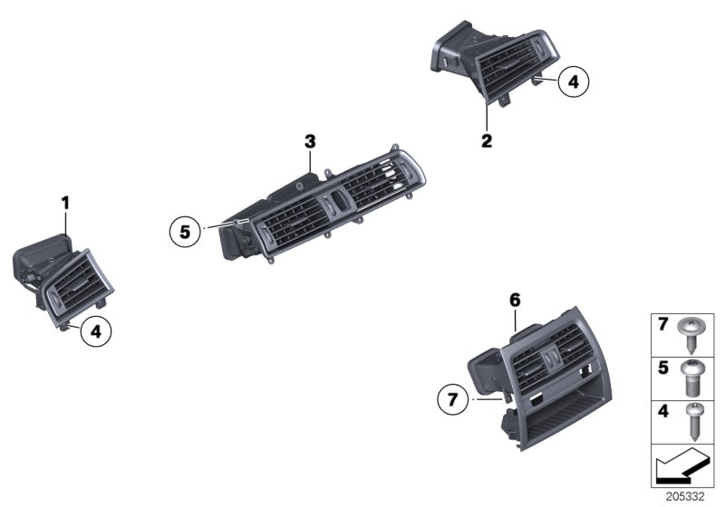 Genuine BMW 64229142584 Fresh Air Grille Center (Inc. 530d 155kW, 530dX & 528i) | ML Performance UK Car Parts