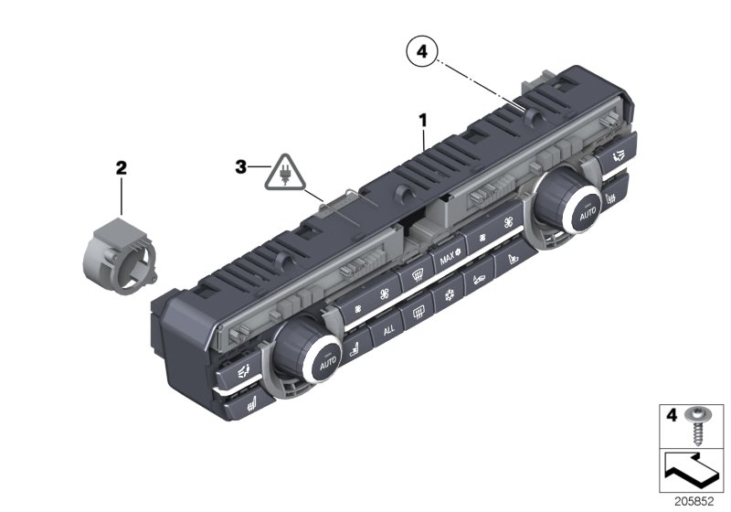 Genuine BMW 61319386653 F12 F06 Rep. Kit For Radio/Climate Cont. Panel (Inc. M6, 640i & 640dX) | ML Performance UK Car Parts