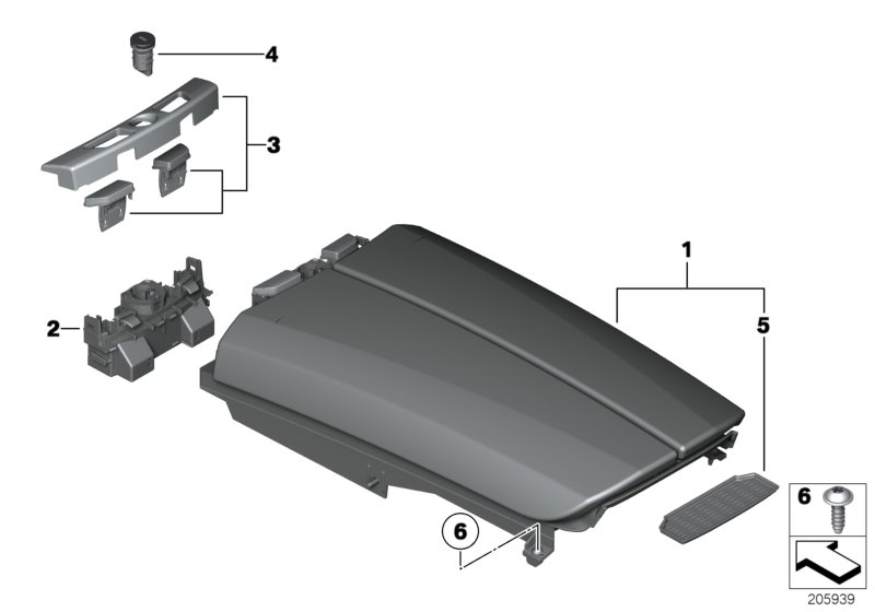 Genuine BMW 51169171266 F01 F04 F03 Armrest, Front Center OYSTER (Inc. 750dX, 740Li & 760LiS) | ML Performance UK Car Parts