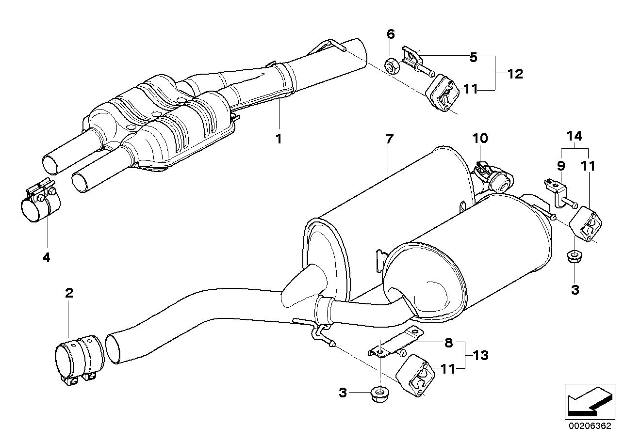 Genuine BMW 18107522566 E66 E65 E67 Rear Muffler With Exhaust Flap (Inc. 735i, 745LiS & 735Li) | ML Performance UK Car Parts