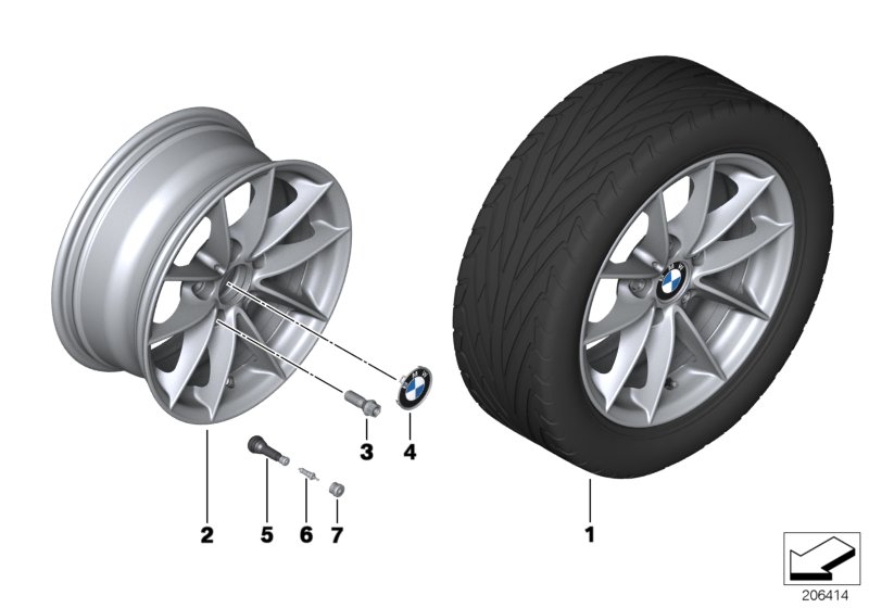 Genuine BMW 36116793675 E90 E93 Light Alloy Rim 7JX16 ET:31 (Inc. 318i, 316i & 328i) | ML Performance UK Car Parts