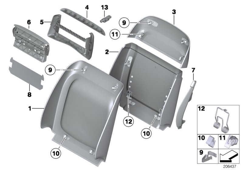 Genuine BMW 52107232142 F02 F07 F03 Rear Section, Basis VENETOBEIGE (Inc. 530dX, 730i & 550iX 4.0) | ML Performance UK Car Parts