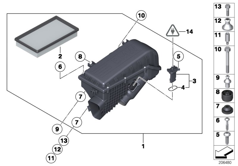 Genuine BMW 13627582338 Hot-Film Air Mass Meter ZYL. 7-12 (Inc. 760i, 760LiS & Cullinan) | ML Performance UK Car Parts