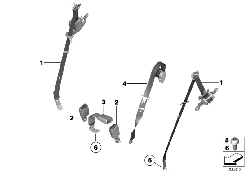 Genuine BMW 72119159298 Lower Strap, Rear (Inc. 535dX, 550i & 550iX 4.4) | ML Performance UK Car Parts