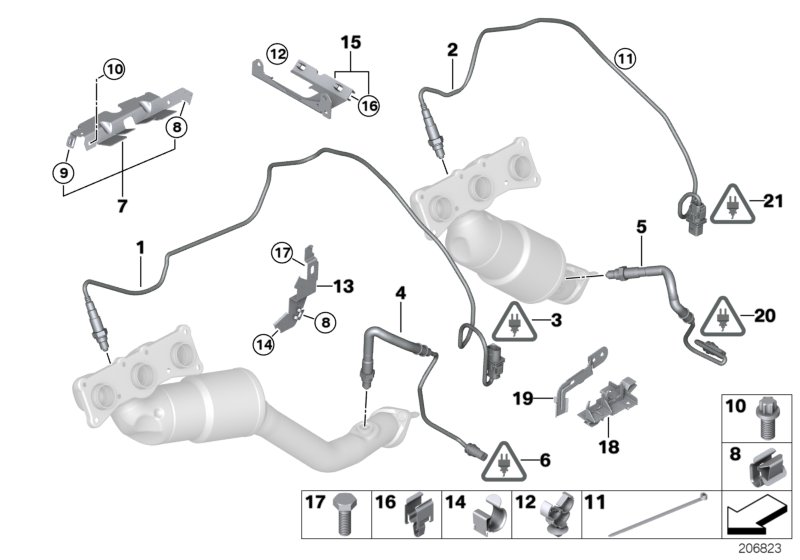 Genuine BMW 11787558081 E70 Regulating Lambda Probe L= 1050mm (Inc. X5 3.0si) | ML Performance UK Car Parts