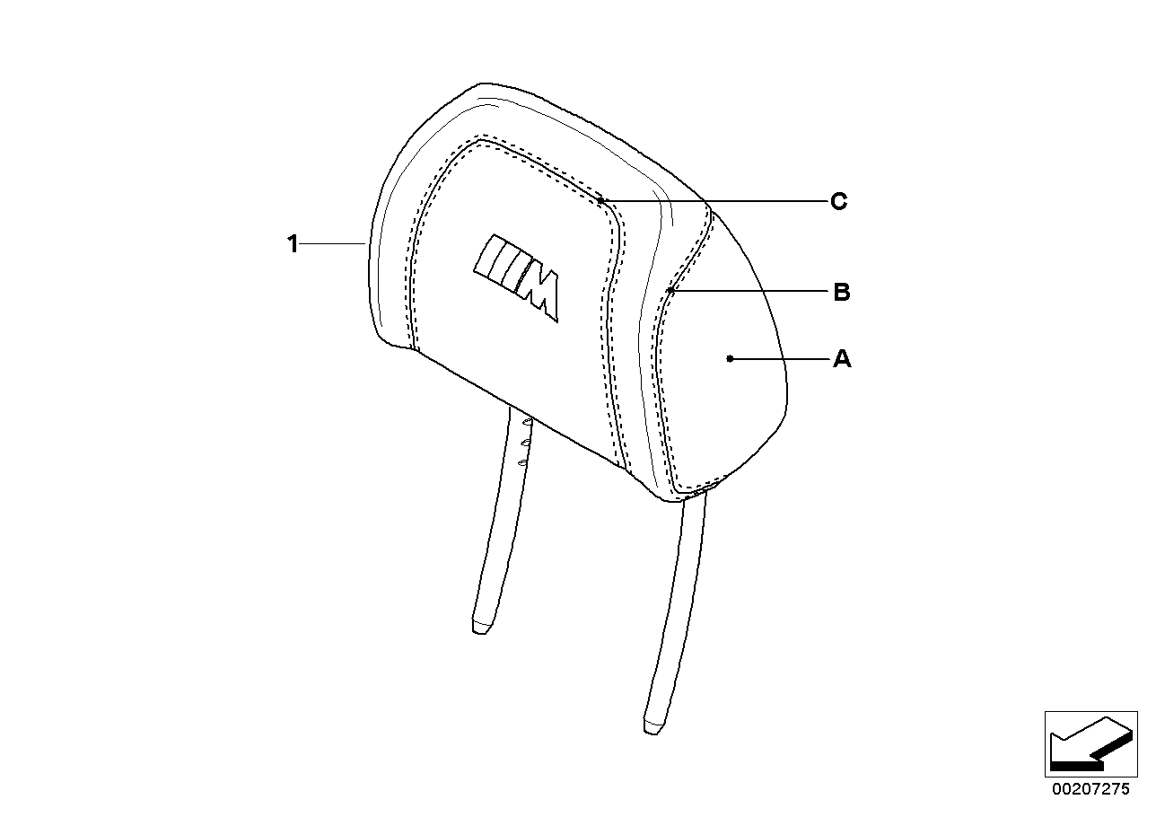 Genuine BMW 52107978096 E90 E92 Headrest Leather INDIVIDUAL (Inc. M3) | ML Performance UK Car Parts