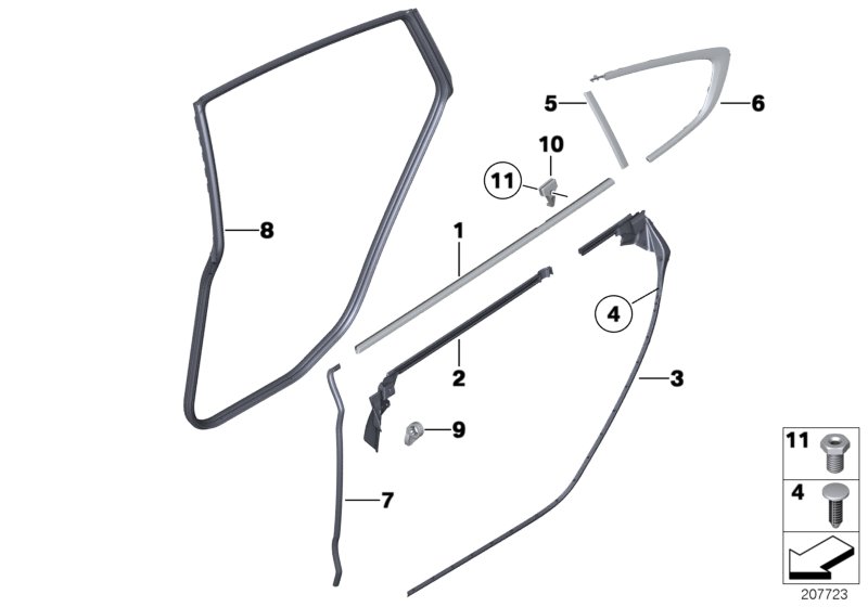 Genuine BMW 51357196394 F07 Duct Cover, Long, Outer Right GLANZSCHWARZ (Inc. 530d 155kW, 535d & 520d) | ML Performance UK Car Parts