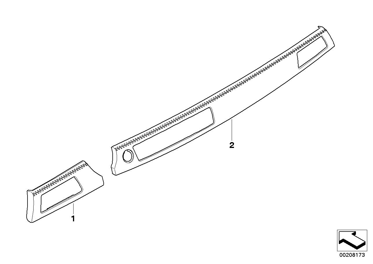 Genuine BMW 51457979363 E92 E93 Decor Strip, Leathr, Instr. Panel, Left SW/HELLGRAU (Inc. M3) | ML Performance UK Car Parts