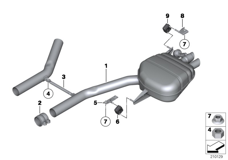 Genuine BMW 18307607487 F02 F01 F03 Bracket, Resonator, Rear Left (Inc. 760Li, 760LiS & 760i) | ML Performance UK Car Parts