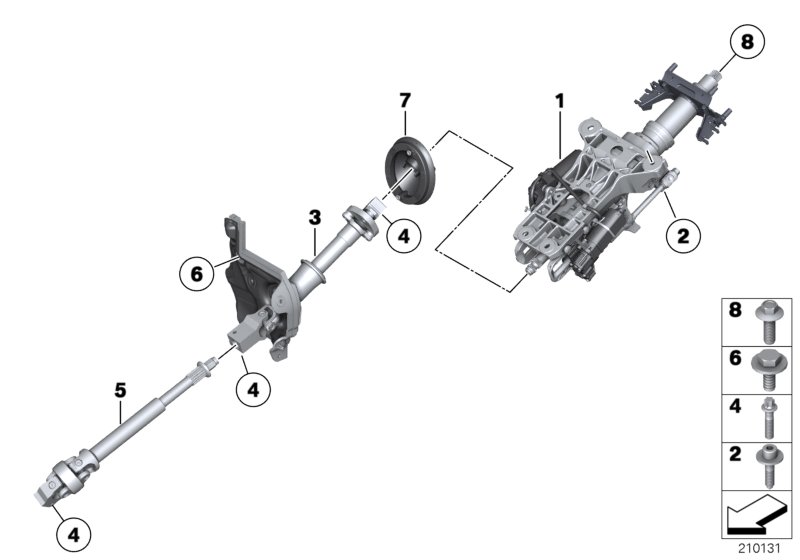 Genuine BMW 32306859833 Swivel Joint (Inc. 520dX, 528iX & Hybrid 7) | ML Performance UK Car Parts