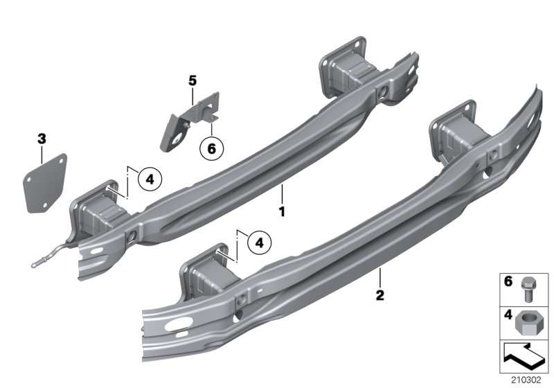 Genuine BMW 51212990173 E84 Carrier, Bumper Rear (Inc. X1 28iX, X1 35iX & X1 28i) | ML Performance UK Car Parts