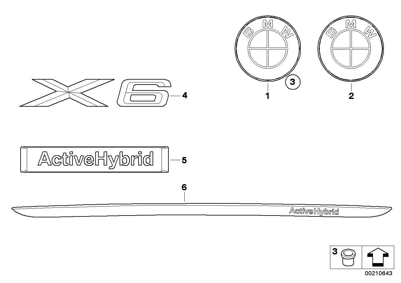 Genuine BMW 51147239413 E72 Label ACTIVE HYBRID (Inc. Hybrid X6) | ML Performance UK Car Parts