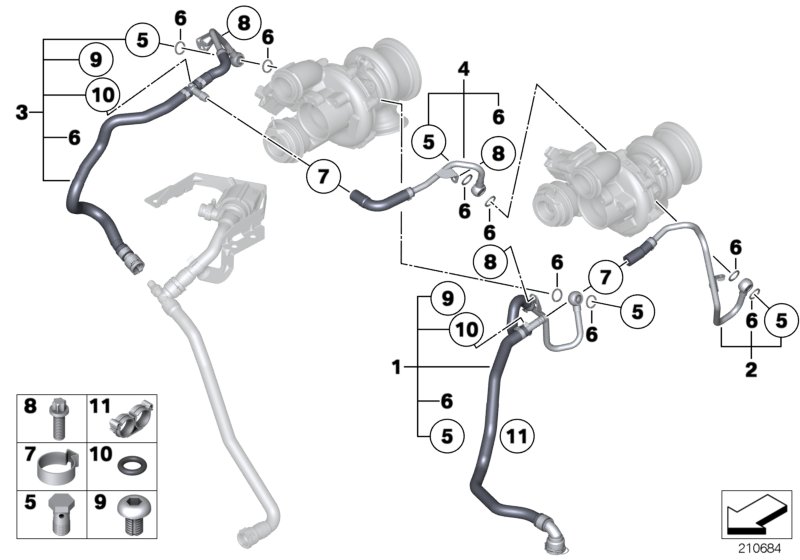 Genuine BMW 11537595603 F04 Return Hose ZYL. 1-4 (Inc. Hybrid 7 & Hybrid 7L) | ML Performance UK Car Parts