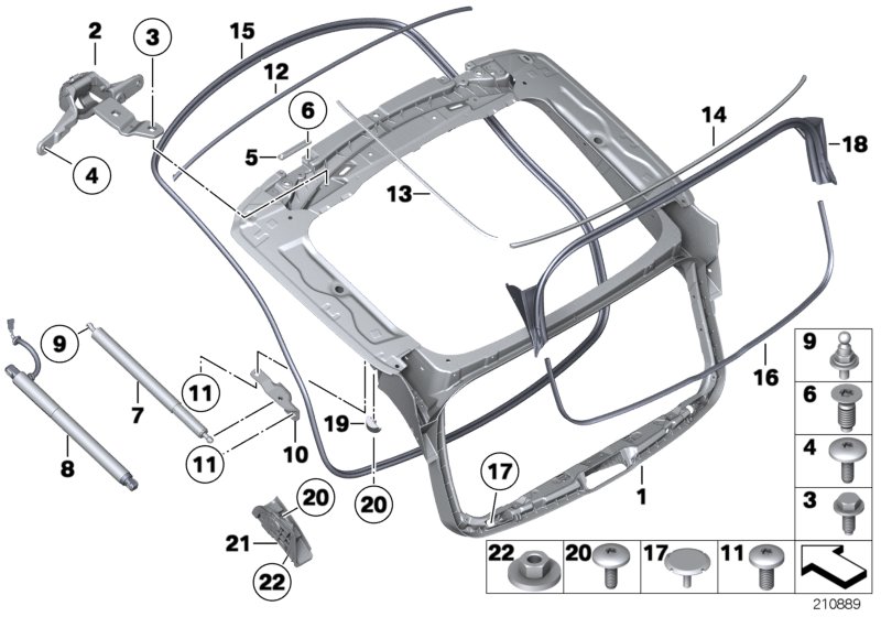 Genuine BMW 51767201661 Seal, Roof (Inc. 530d, 535i & 550i) | ML Performance UK Car Parts