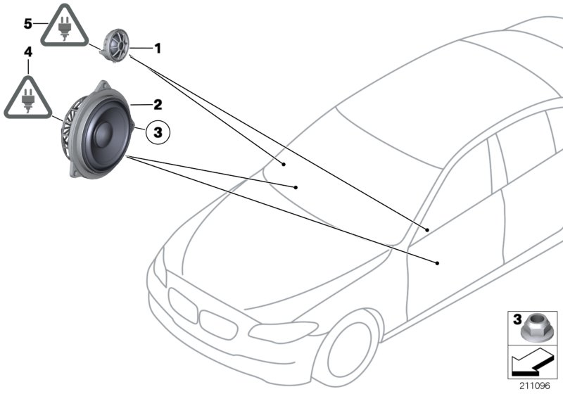 Genuine BMW 65139175697 F13 Midrange Speaker For Hifi System (Inc. 525dX, M5 & 535dX) | ML Performance UK Car Parts