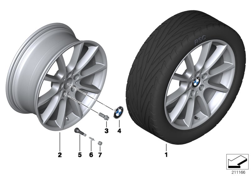 Genuine BMW 36116783521 F13 Light Alloy Rim 8JX18 ET:30 (Inc. M550dX, 640iX & 535i) | ML Performance UK Car Parts