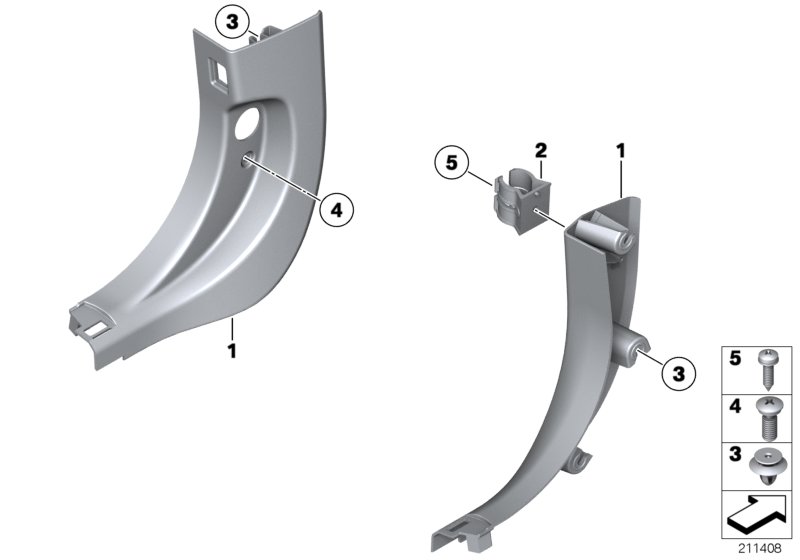 Genuine BMW 51437230114 F10 F11 Lateral Trim Panel, Bottom Front Right OYSTER (Inc. 520d, 520dX & 535iX) | ML Performance UK Car Parts