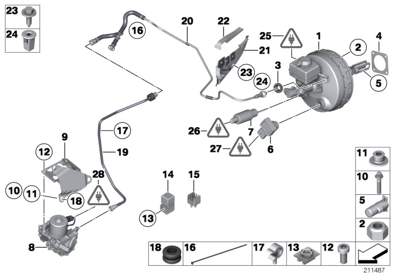 Genuine BMW 34336788808 E72 Vacuum Sensor (Inc. Hybrid X6) | ML Performance UK Car Parts