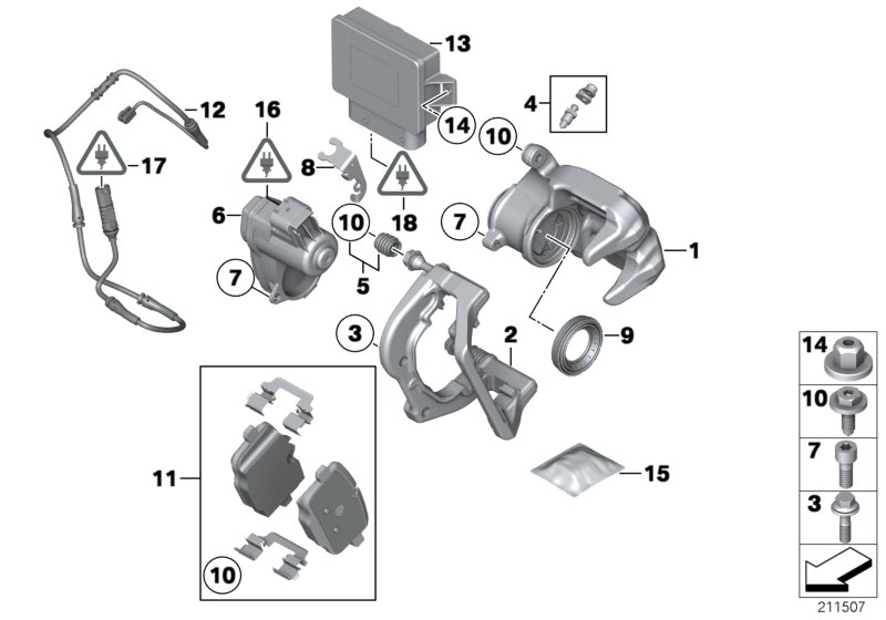 Genuine BMW 34216793047 Caliper Housing Left (Inc. 518d, 525dX & 535dX) | ML Performance UK Car Parts