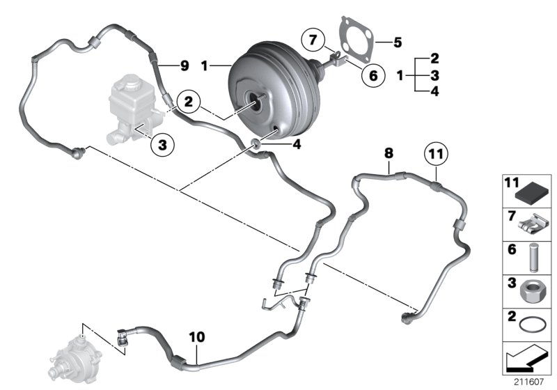 Genuine BMW 11667584654 F10 F11 Vacuum Pipe (Inc. 523i, 528i & 530i) | ML Performance UK Car Parts