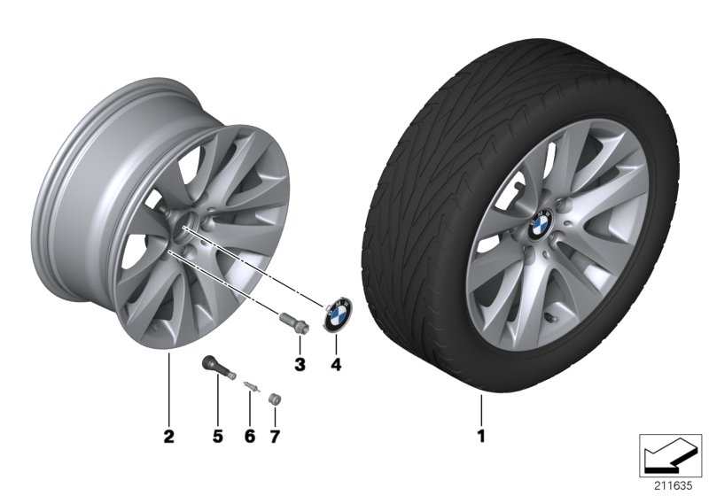 Genuine BMW 36116791478 E91 E92 Light Alloy Rim 8JX17 ET:34 (Inc. 330d, 335i & 320xd) | ML Performance UK Car Parts