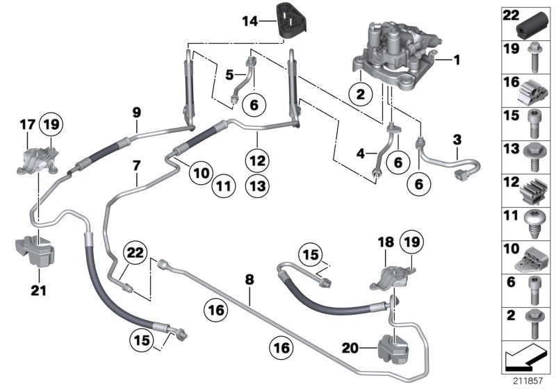 Genuine BMW 37136775208 Pressure Line, Valve Block (Inc. 730Ld, 535d & 730d) | ML Performance UK Car Parts