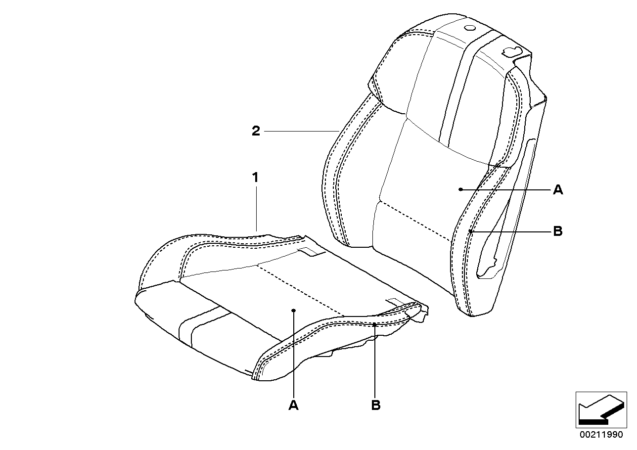 Genuine BMW 52107973905 E93 Cover Backrest Leather Left INDIVIDUAL (Inc. M3) | ML Performance UK Car Parts