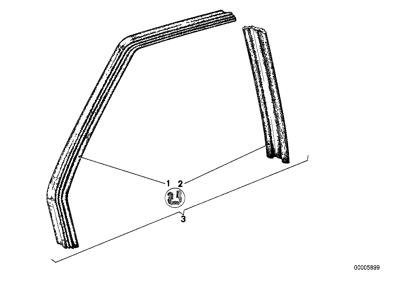 Genuine BMW 51321867897 E12 Left One-Piece Window Guide (Inc. 3.3Li, 518i & 520) | ML Performance UK Car Parts