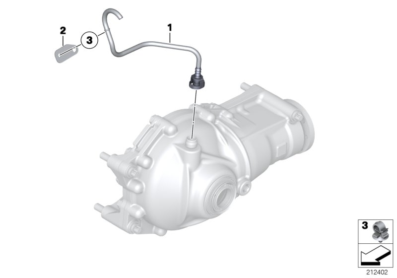 Genuine BMW 31507607856 E71 E70 Vent Line, Front Final-Drive Unit (Inc. X5) | ML Performance UK Car Parts