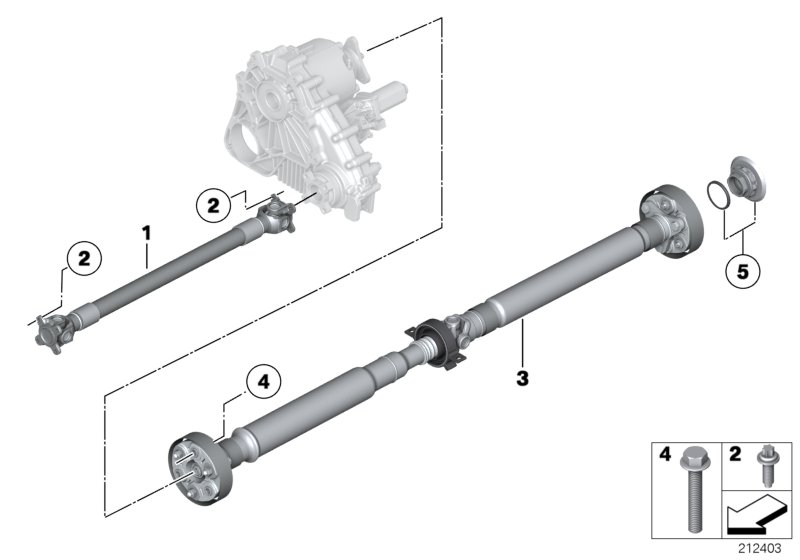 Genuine BMW 26108674202 Drive Shaft Assy Rear L=1424mm (Inc. 640dX, 650iX & 530dX) | ML Performance UK Car Parts