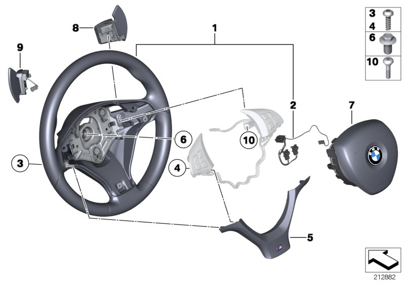 Genuine BMW 32306795204 E70 E71 M Sports Steer.-Wheel, Airbag, Leather (Inc. X5 M & X6 M) | ML Performance UK Car Parts