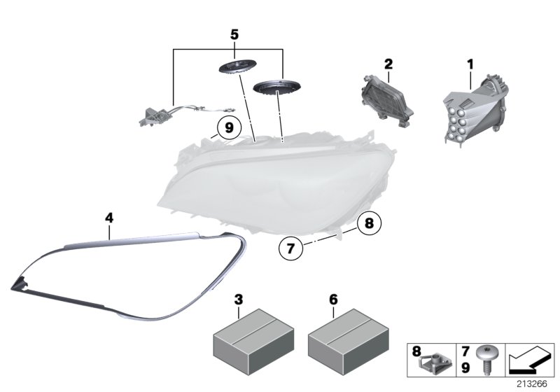 Genuine BMW 63117225299 F01 F02 Set Of Cover Plates, Headlight, Left (Inc. Alpina B7L, 740i & 750LiS) | ML Performance UK Car Parts