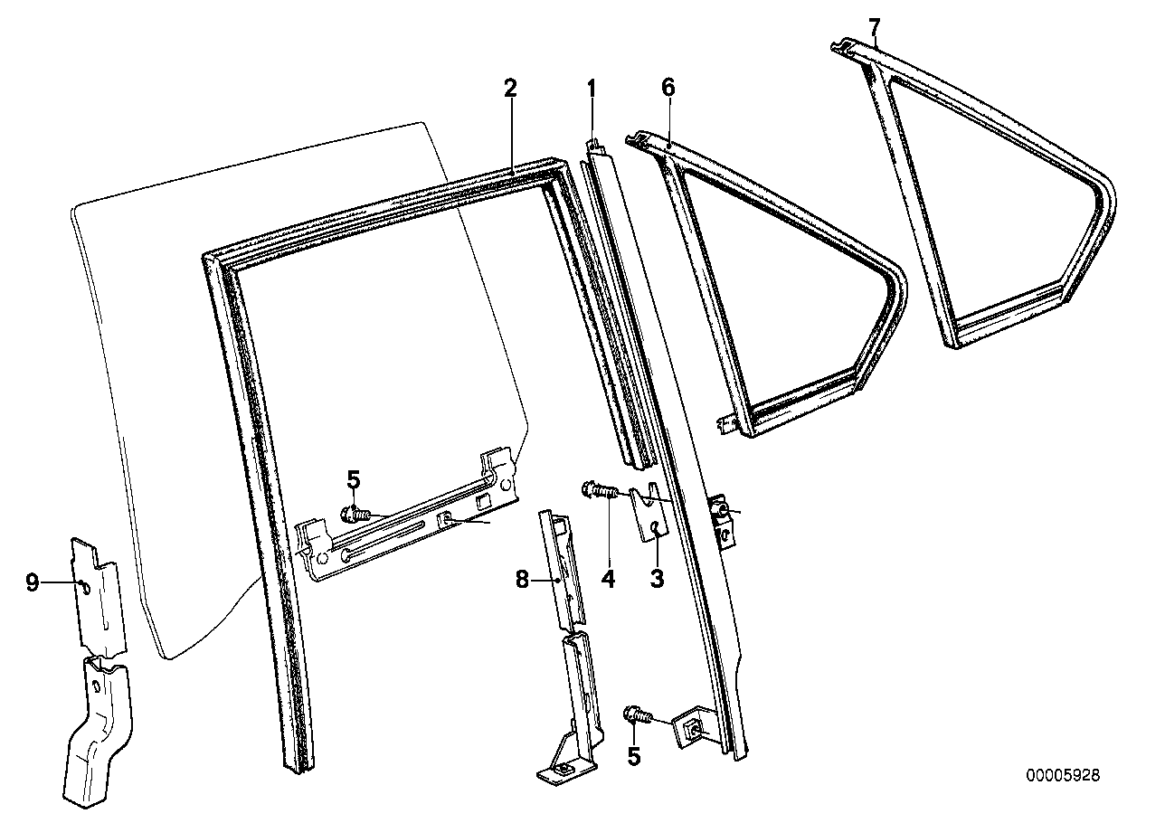 Genuine BMW 51341900493 E28 Guide Rail Rear Left (Inc. 520i, 518 & 528e) | ML Performance UK Car Parts