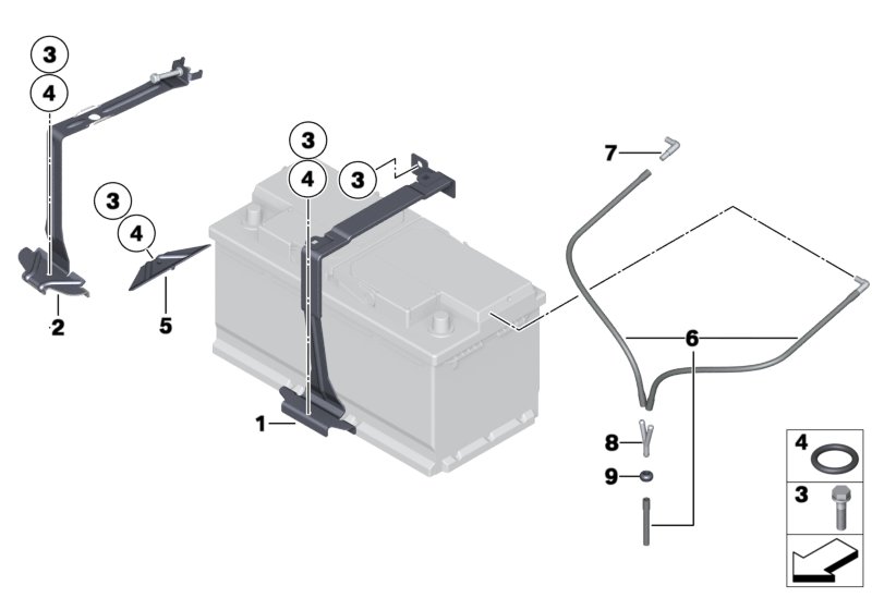 Genuine BMW 61217594447 E72 Safety Bar, Battery (Inc. Hybrid X6) | ML Performance UK Car Parts