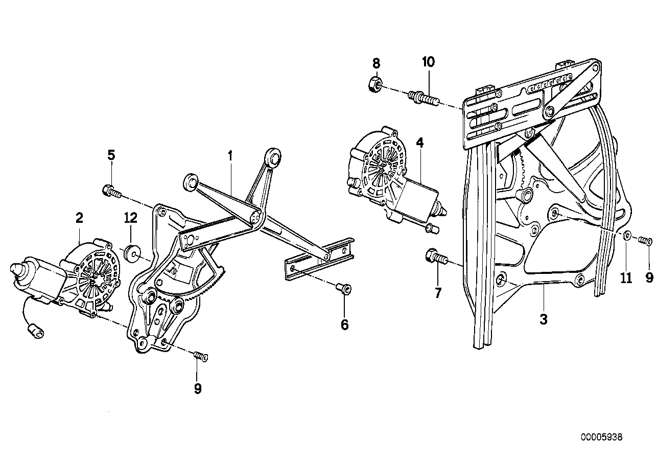 Genuine BMW 51331935642 E30 Electr.Window Lifter Front Right (Inc. M3, 318i & 325i) | ML Performance UK Car Parts