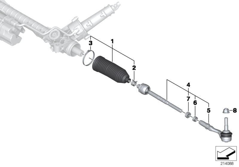 Genuine BMW 32106784716 Left Tie Rod | ML Performance UK Car Parts