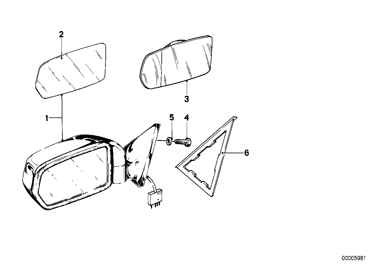 Genuine BMW 51161881445 E23 Electr.Exterior Mirror Left (Inc. 728i & 732i) | ML Performance UK Car Parts