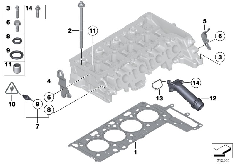 Genuine BMW 11128509150 R56 Cylinder Head Gasket Asbestos-Free 2-LOCH (Inc. One D, 114d & 116d ed) | ML Performance UK Car Parts