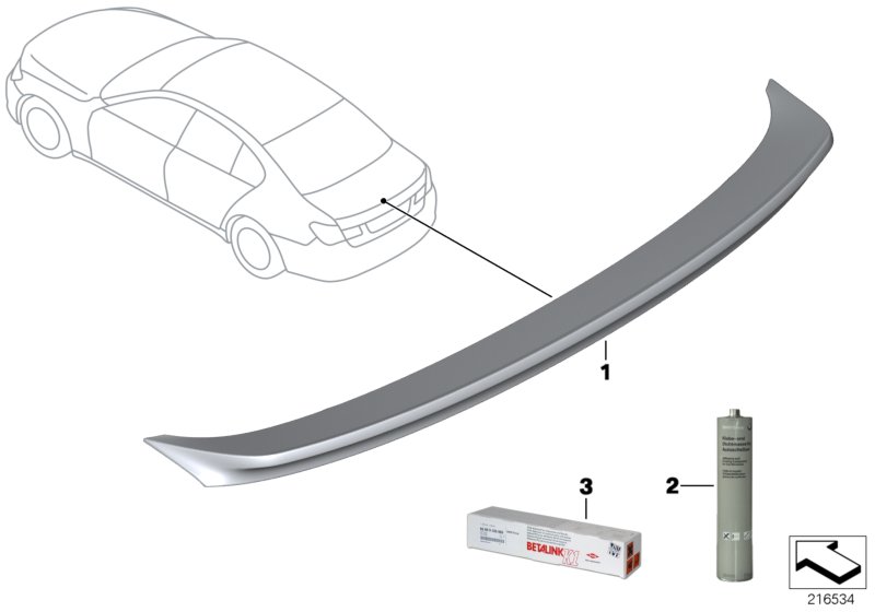 Genuine BMW 51627980114 Primed Rear Spoiler (Inc. Alpina B7, Alpina B7L & Alpina B7X) | ML Performance UK Car Parts