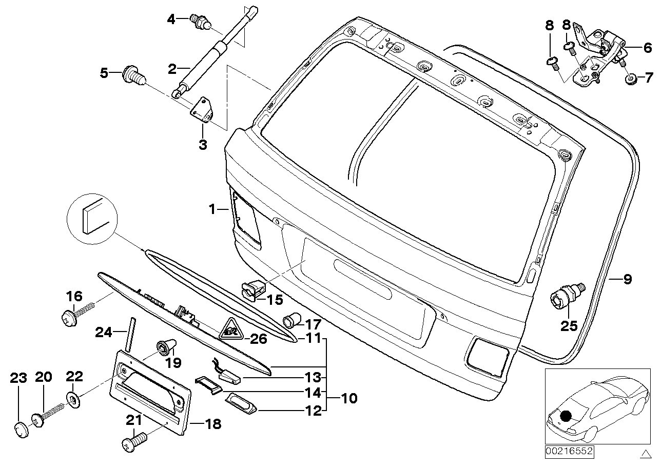 Genuine BMW 51248239746 E46 Bracket Gas Press.Spring Right (Inc. 318d) | ML Performance UK Car Parts